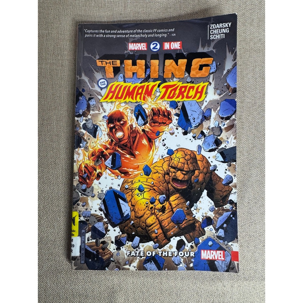 Marvel 2-In-One Vol 1 Fate of the Four TPB Zdarsky Cheung Ex-Library Reader Copy